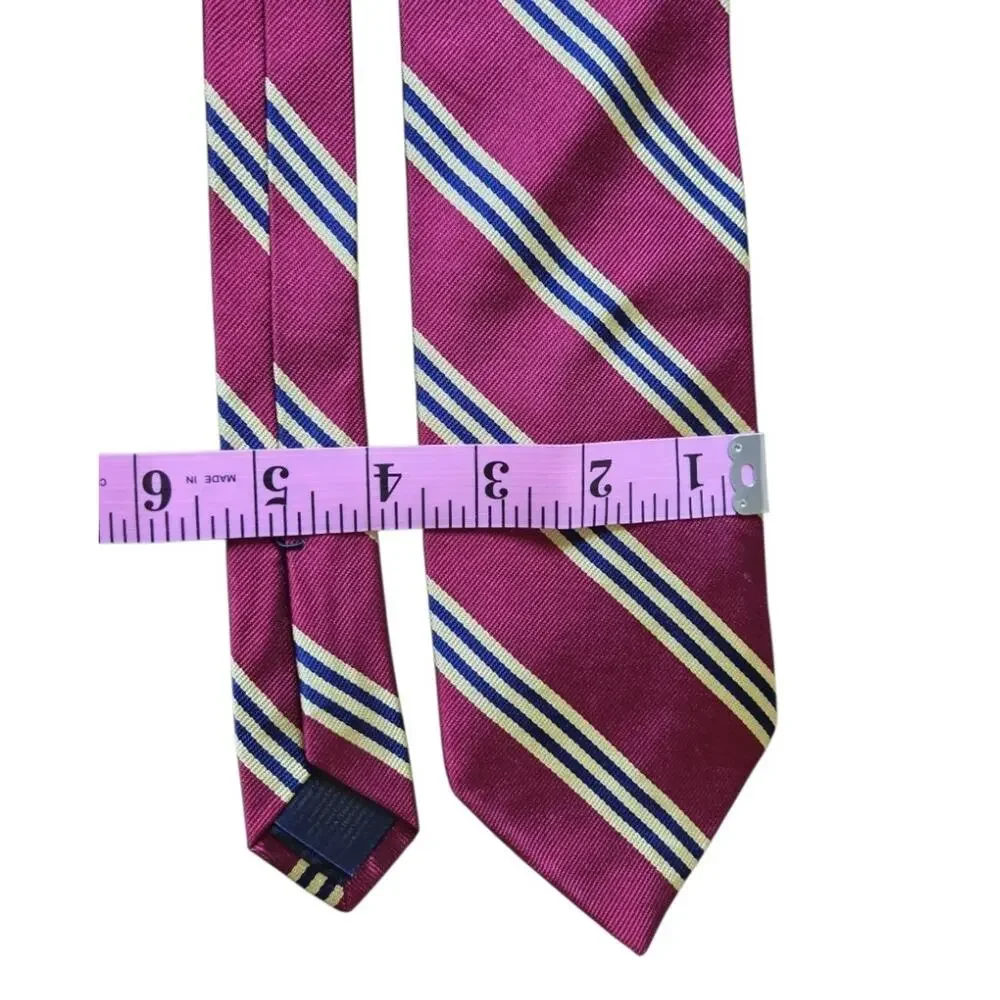 Brooks Brothers Makers & Merchants Silk Regimental Stripe Necktie USA
